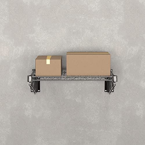 Krollen Industrial 14" x 24" Chrome Wire Wall Mount Shelf